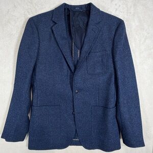 Bonobos 38R 100% Shetland British MOON Wool Men's Navy Blazer Sports Coat